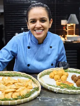 Chef Carine Leis — buffet do Espaço Big House